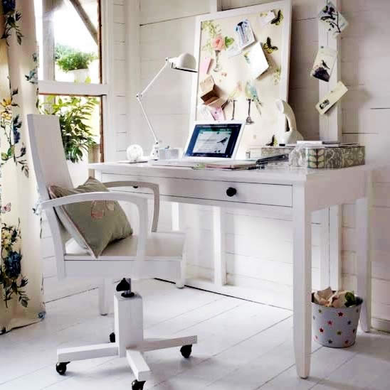 стол письменный белый, стол для ноутбука, белый письменный стол